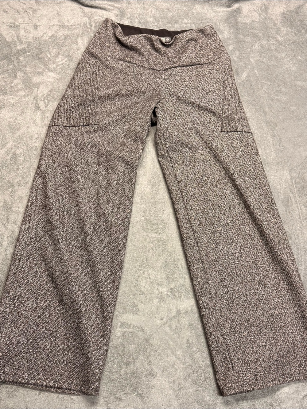 Kollontai - Wide-Leg Knit Pants in Marled Gray